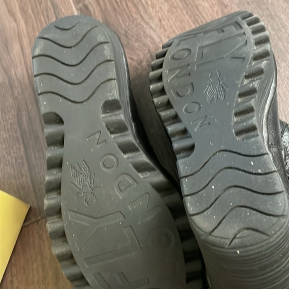 LONDON FLY Mousse Black platform Velcro Shoes - Picture 5 of 6